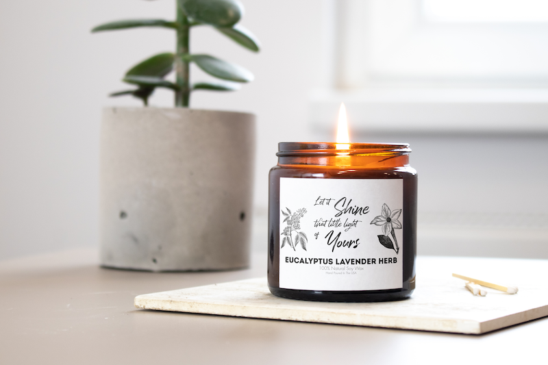 Let it Shine - Eucalyptus Lavender Herb Candle